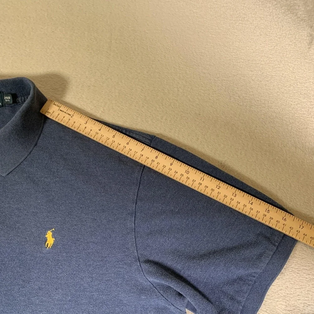 Polo By Ralph Lauren Polo Shirt Mens 2XB Blue Classic Fit Cotton Big & Tall‎